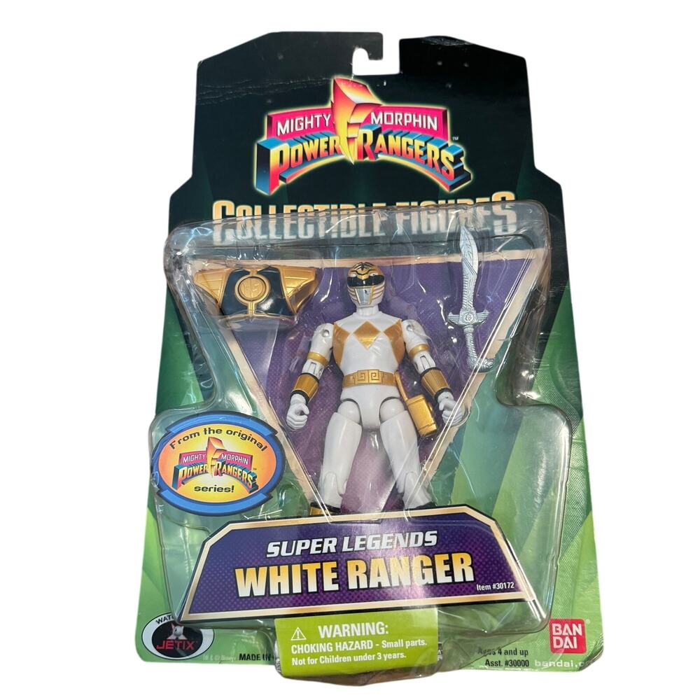 Mighty Morphin Power Rangers Super Legends White Ranger Bandai Figure Toy DMG BX